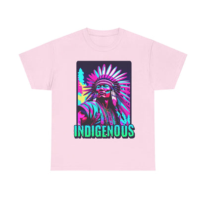 Neon INDIGENOUS Unisex Heavy Cotton Tee | Indigenous Pride