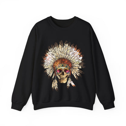 Indigenous Chief Sunglasses Unisex Heavy Blend™ Crewneck Sweatshirt | Indigenous Owned