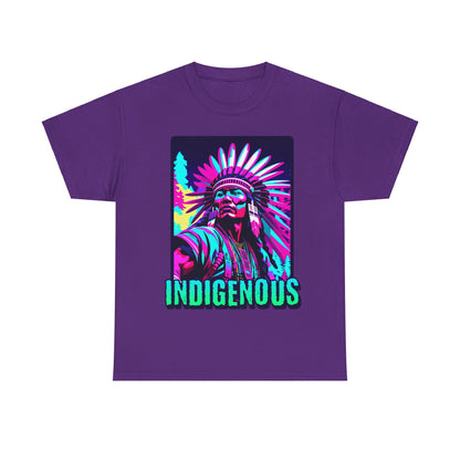 Neon INDIGENOUS Unisex Heavy Cotton Tee | Indigenous Pride