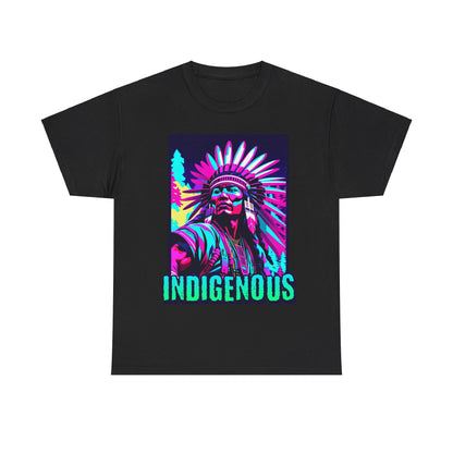 Neon INDIGENOUS Unisex Heavy Cotton Tee | Indigenous Pride