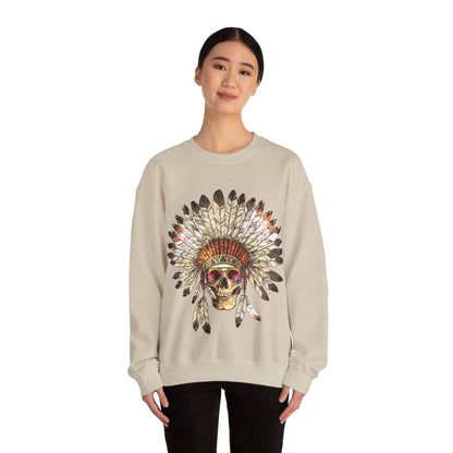 Indigenous Chief Sunglasses Unisex Heavy Blend™ Crewneck Sweatshirt | Indigenous Owned