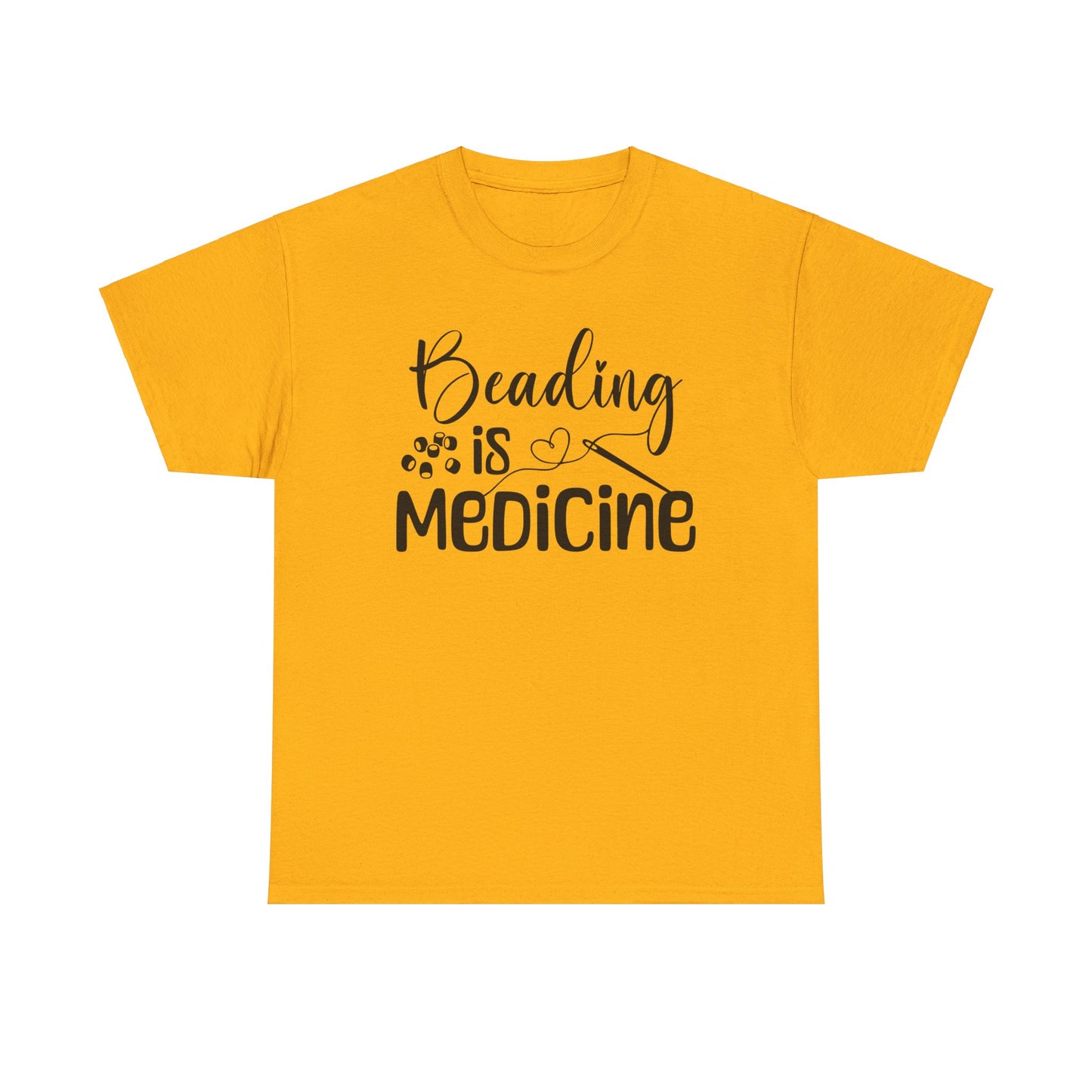 Beading Is Medicine Unisex Heavy Cotton Tee | Indigenous Owned