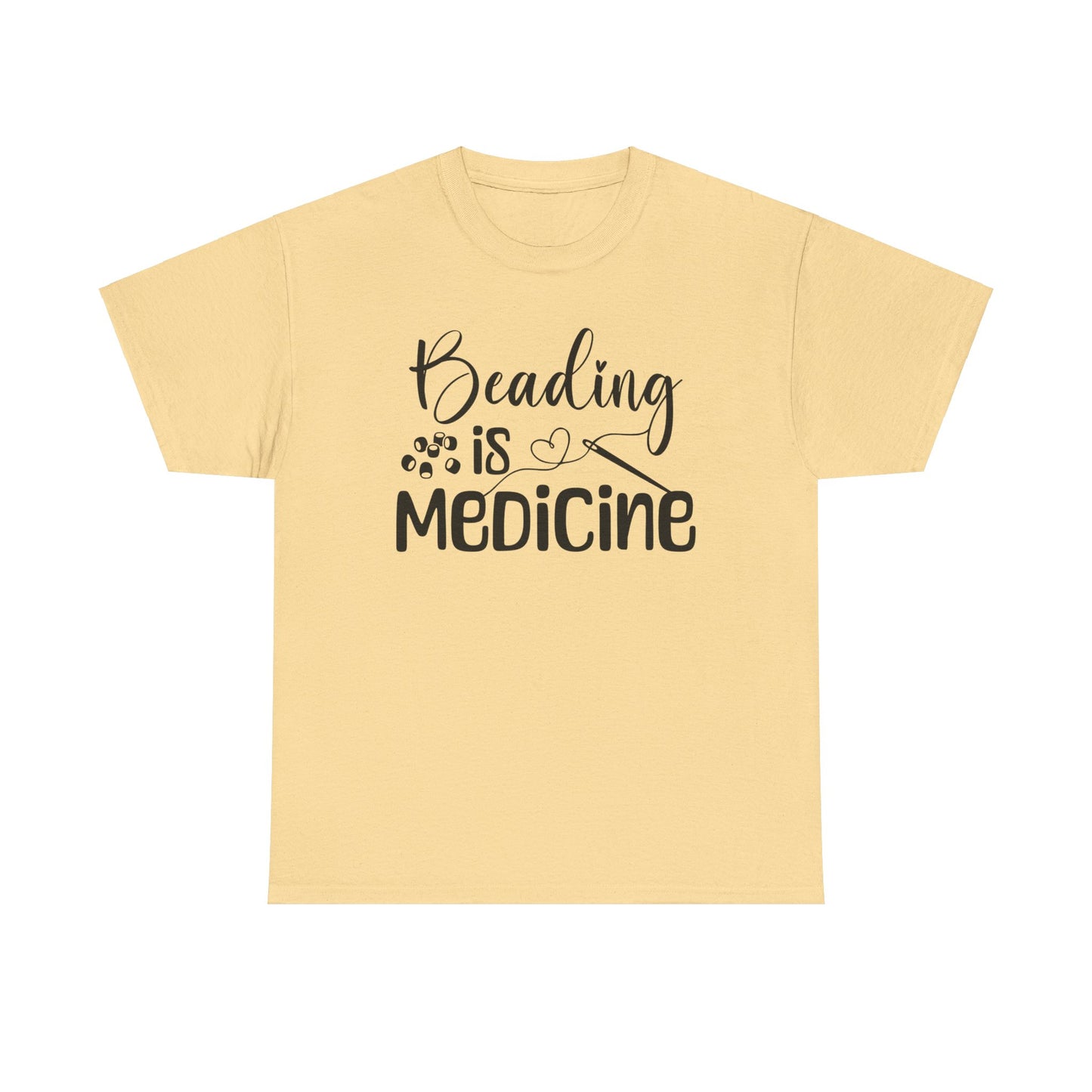 Beading Is Medicine Unisex Heavy Cotton Tee | Indigenous Owned