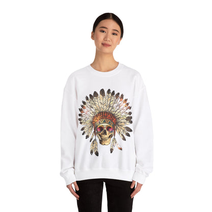 Indigenous Chief Sunglasses Unisex Heavy Blend™ Crewneck Sweatshirt | Indigenous Owned