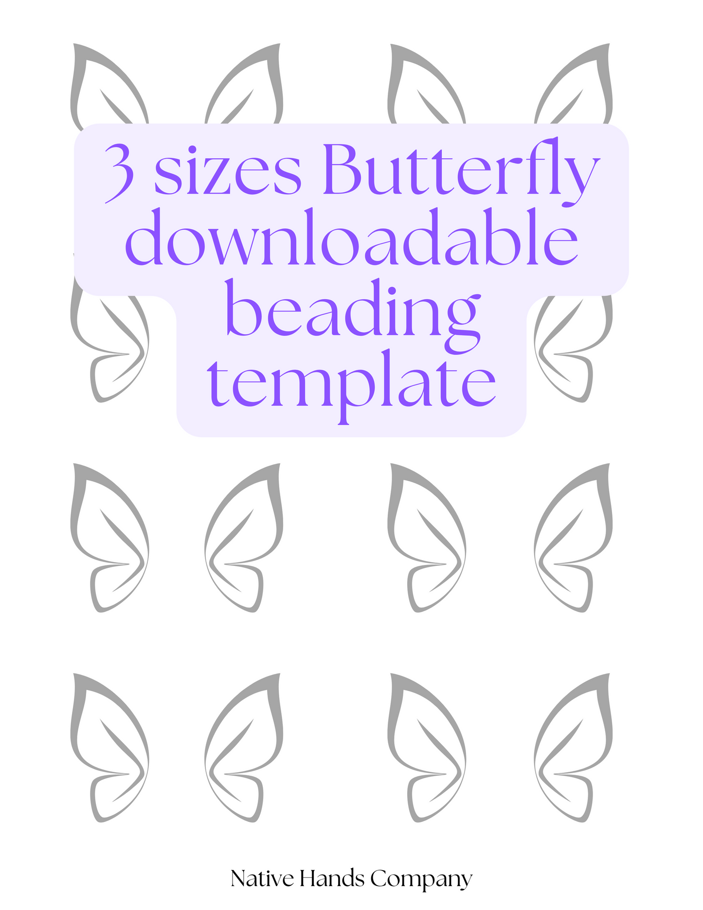 Beadwork Mirrored Butterfly Beading Pattern Digital Download PDF