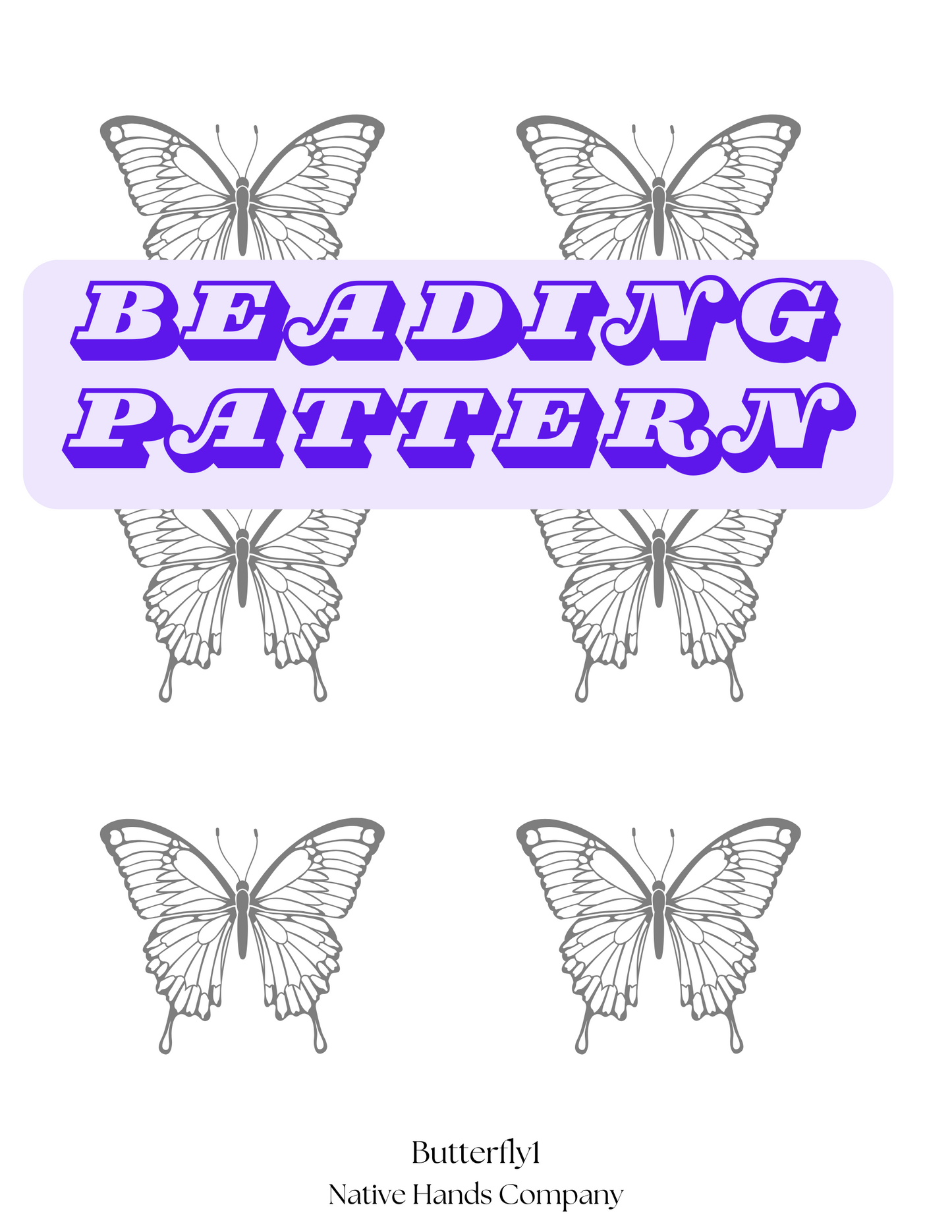 Beadwork 2 Sizes Swallowtail Butterfly  Beading Pattern Digital Download PDF