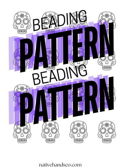 Beadwork 4 Sizes Day of The Dead Beading Pattern Digital Download PDF