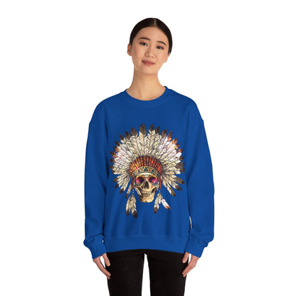 Indigenous Chief Sunglasses Unisex Heavy Blend™ Crewneck Sweatshirt | Indigenous Owned