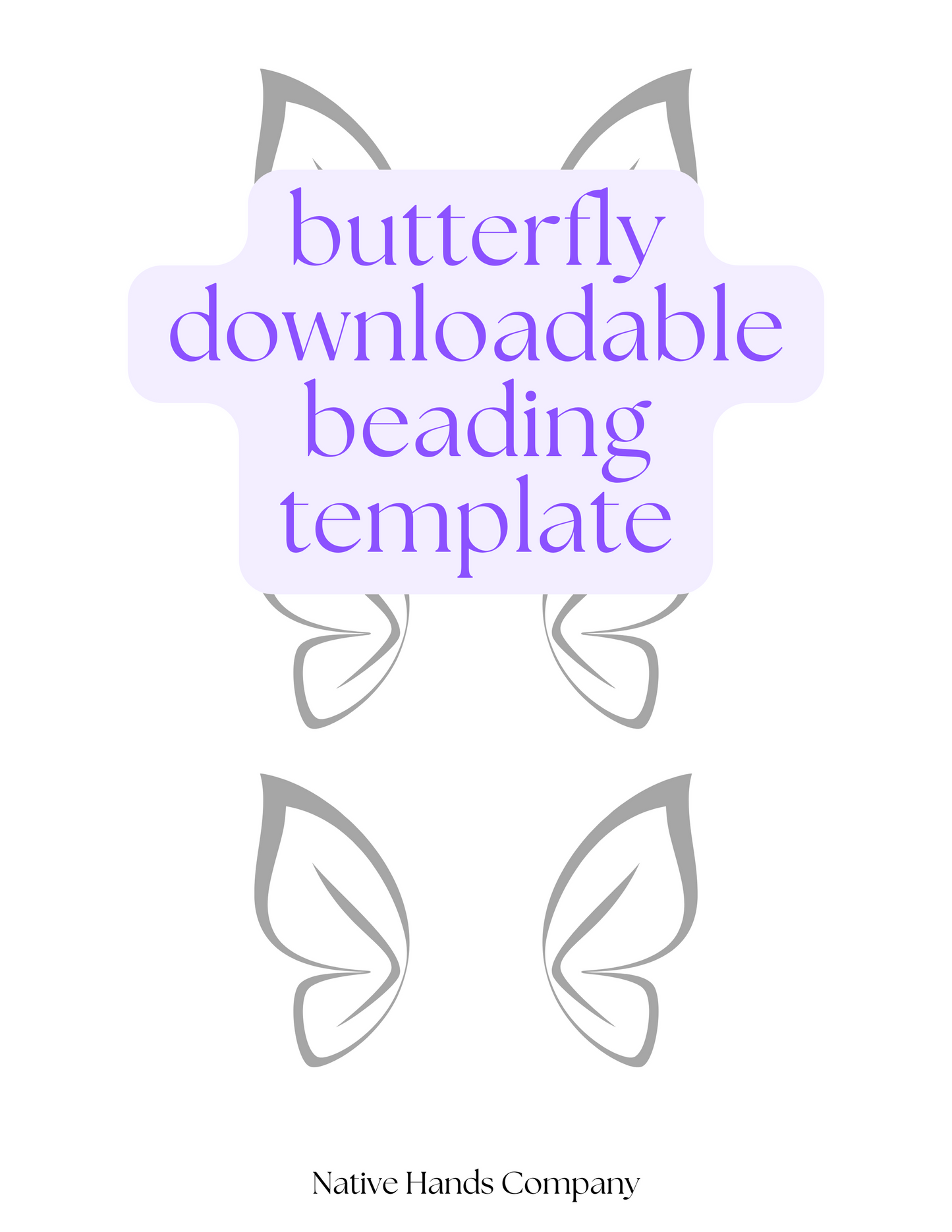 Beadwork Mirrored Butterfly Beading Pattern Digital Download PDF