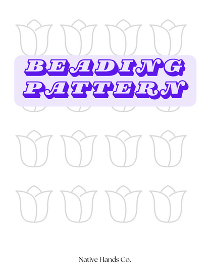 Beadwork 3 sizes Printable Tulip Template PDF Beading Pattern