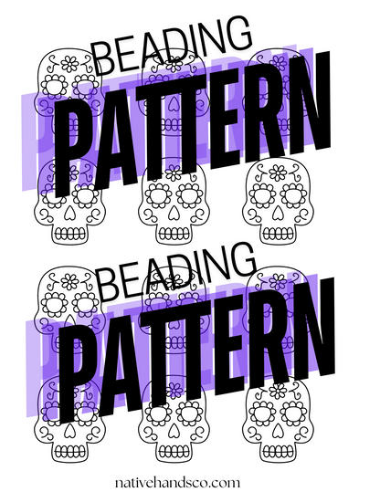 Beadwork 4 Sizes Day of The Dead Beading Pattern Digital Download PDF