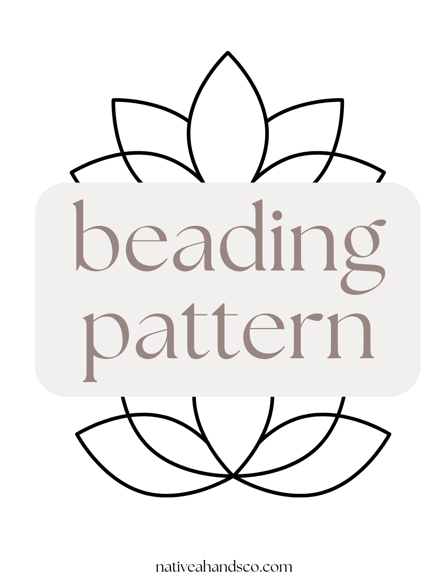 Beadwork 3 Sizes Lotus Printable Beading Pattern Digital Download