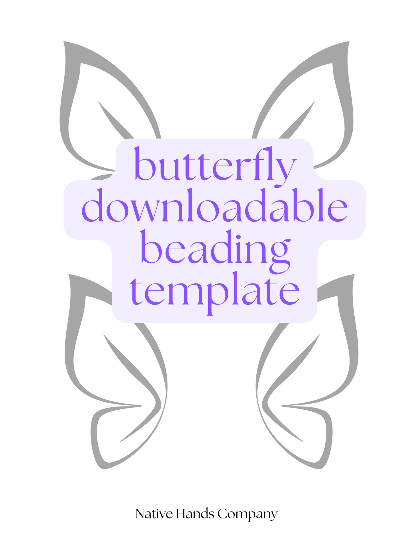 Beadwork Mirrored Butterfly Beading Pattern Digital Download PDF