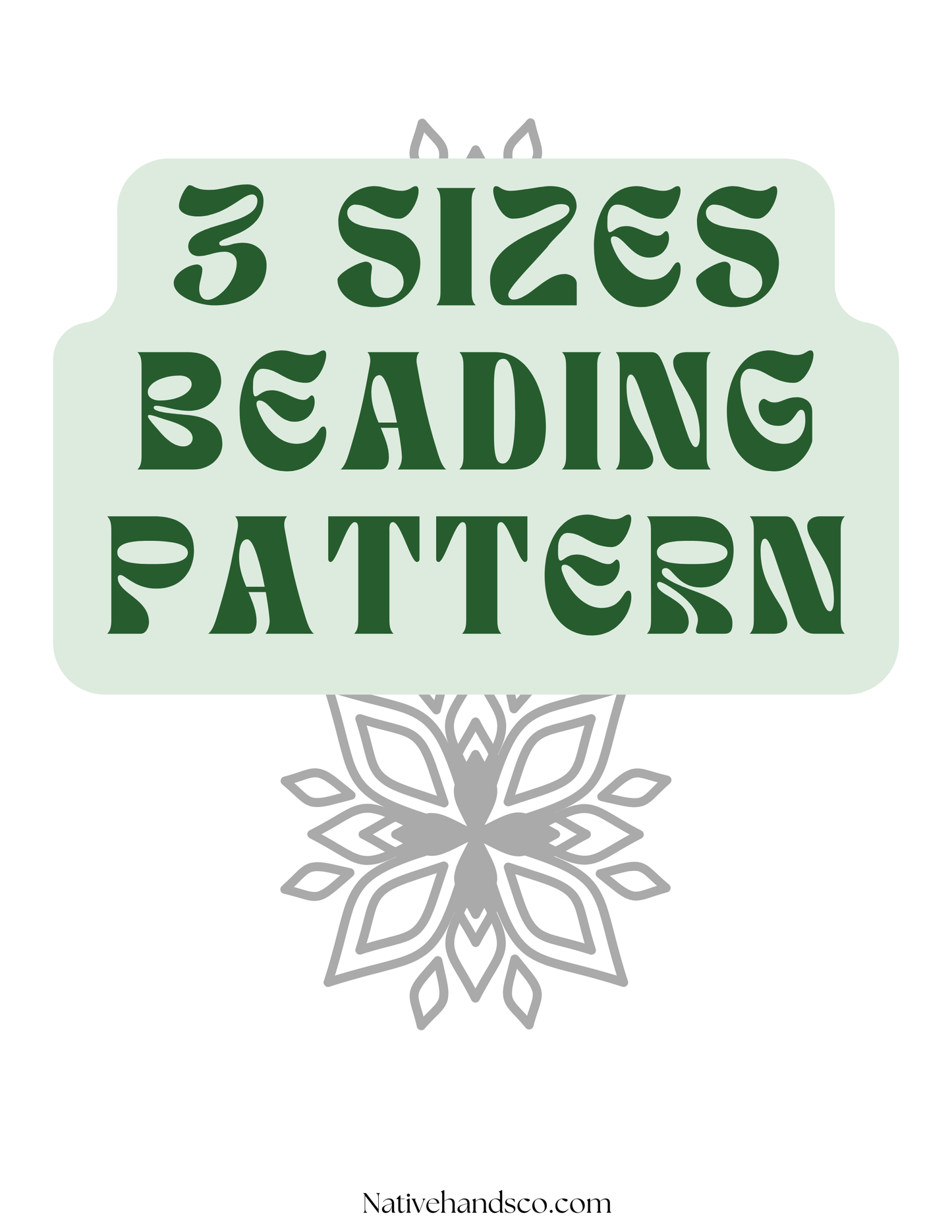 Beadwork Printable Fire Blossom Template PDF Beading Pattern Print At Home 3 Sizes