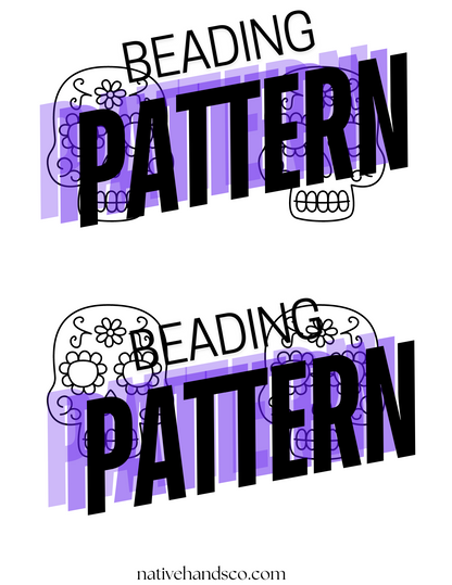 Beadwork 4 Sizes Day of The Dead Beading Pattern Digital Download PDF