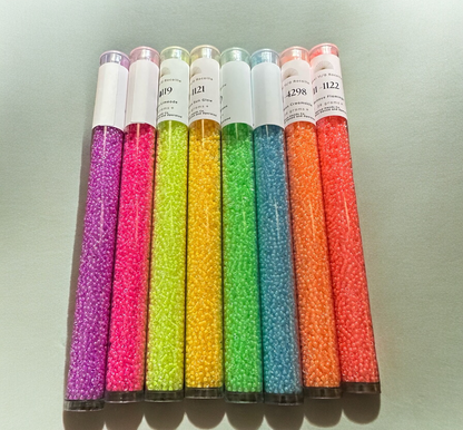 Miyuki 11/0 LUMINOUS Seed Beads Set | Glow Under LED Blacklight!