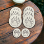 Beadwork 6 Piece Bear Paw Print Beading Pattern