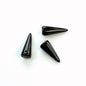 Czech Opaque Jet Black Spike Thorn Glass Beads 7x17 mm 24 Count