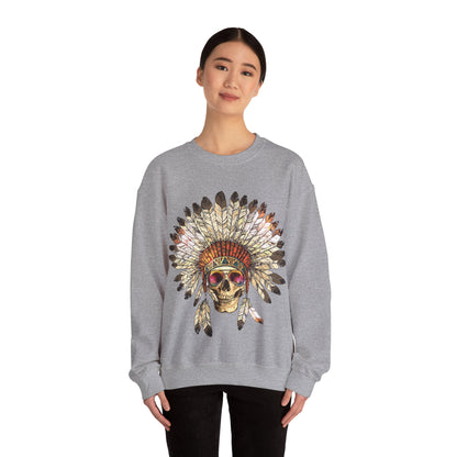 Indigenous Chief Sunglasses Unisex Heavy Blend™ Crewneck Sweatshirt | Indigenous Owned