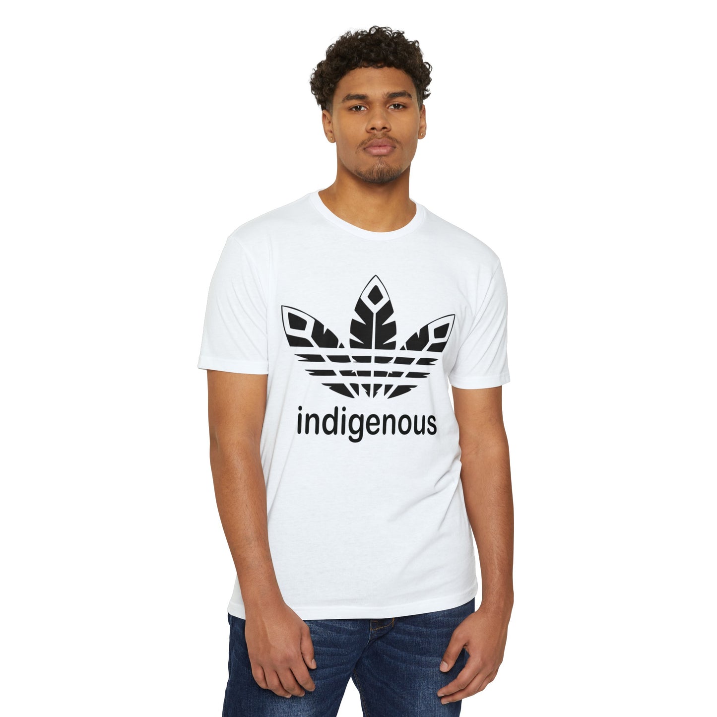 Feather Indigenous Design Unisex CVC Jersey T-shirt | Native Owned | Indigenous Pride