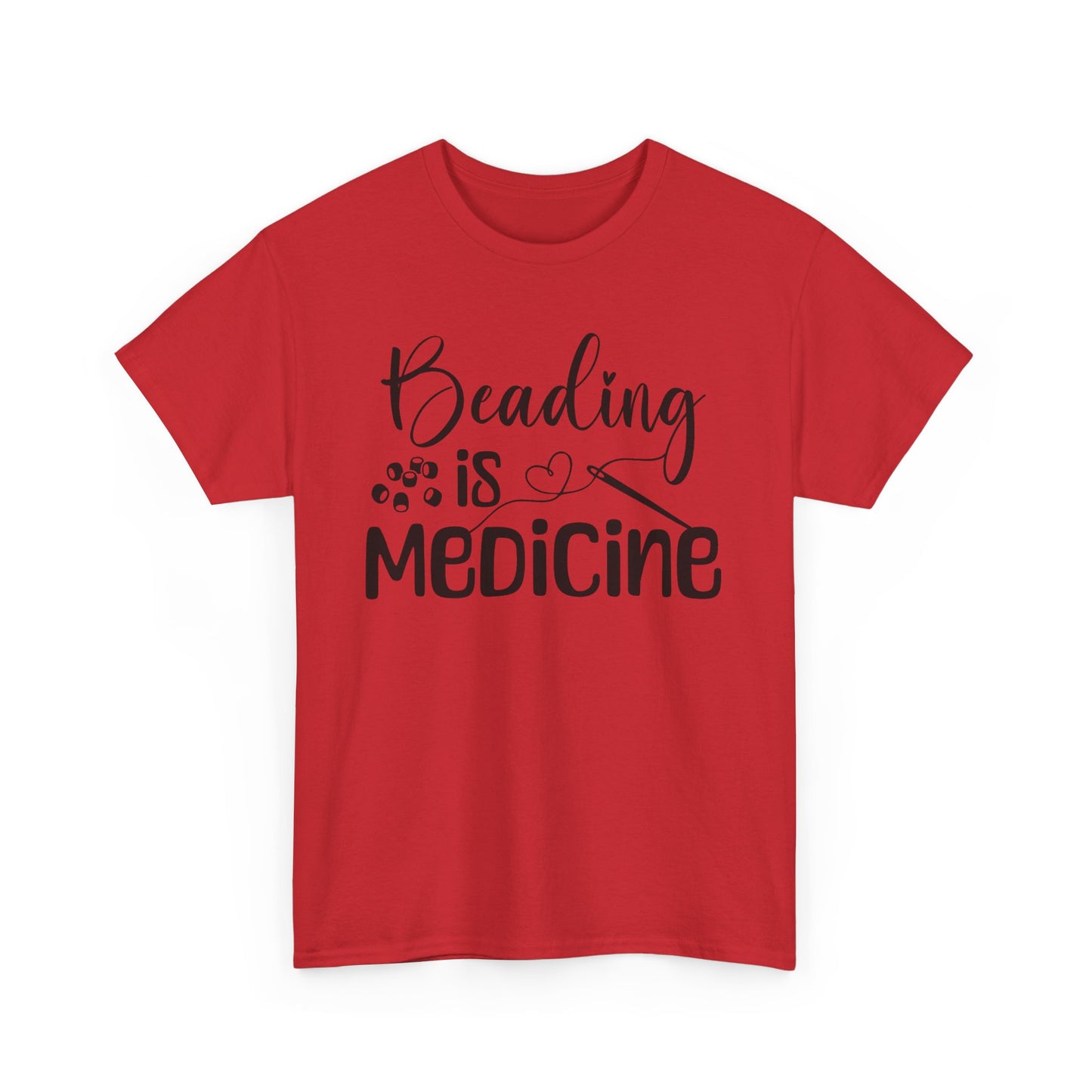 Beading Is Medicine Unisex Heavy Cotton Tee | Indigenous Owned