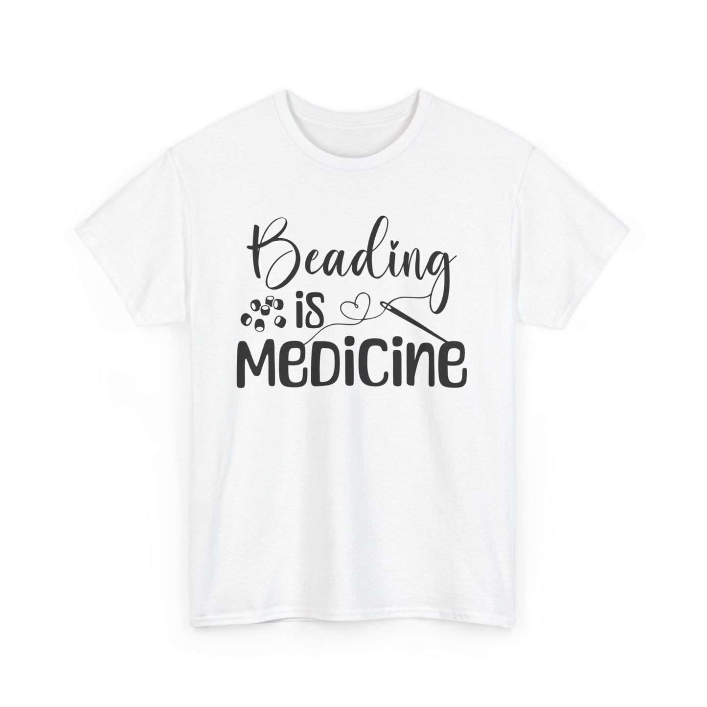 Beading Is Medicine Unisex Heavy Cotton Tee | Indigenous Owned