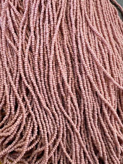 Czech Preciosa MATTE Pink 11/0 Seed Beads Hank | Native Beadwork Supplies