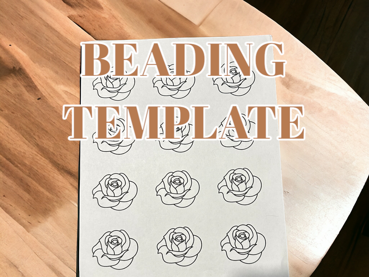 Beadwork Printable Roses PDF Beading Pattern